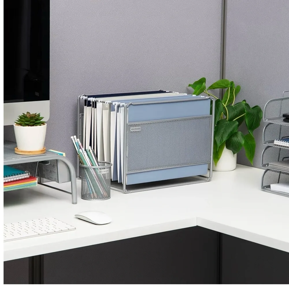 Silver Mesh File Organizer
